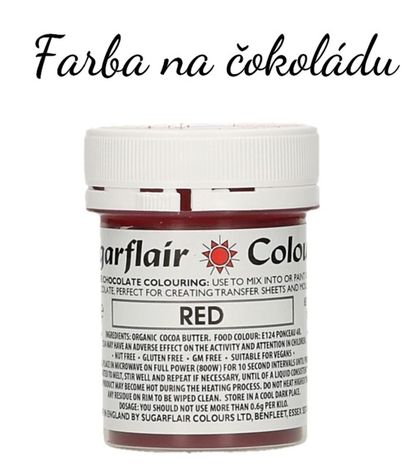 Farba na čokoládu - Červená -zvýhodnené bal. 3ks