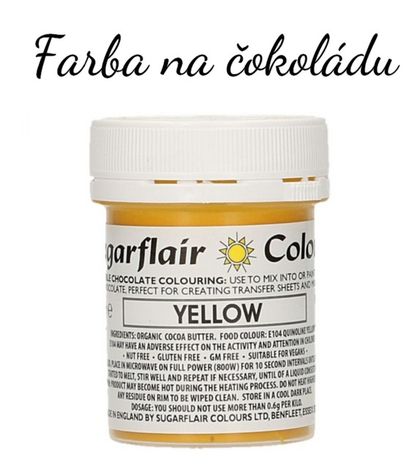 Farba na čokoládu - Žltá