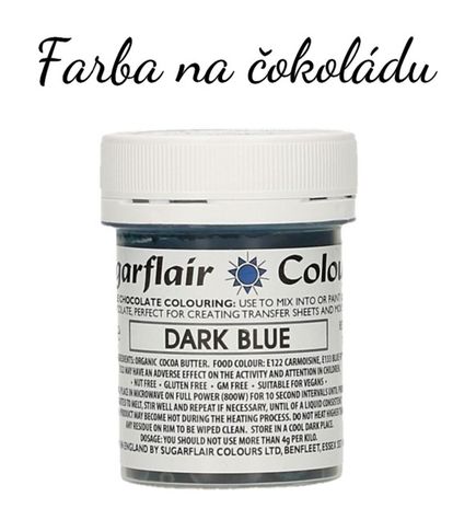 Farba na čokoládu - Tmavo Modrá