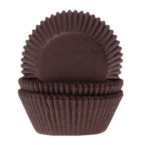 Farebné muffiny - hnedé - 5 cm - 50 ks
