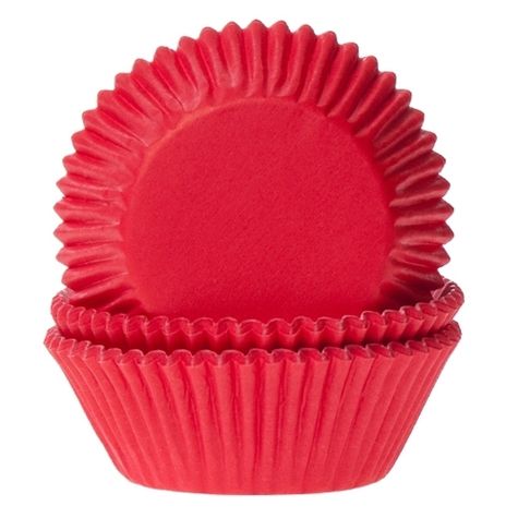 Farebné muffiny - RED (červená) 5 cm - 50 ks