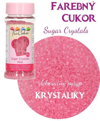 Farebný cukor (FC) - Kryštáliky Ružové
