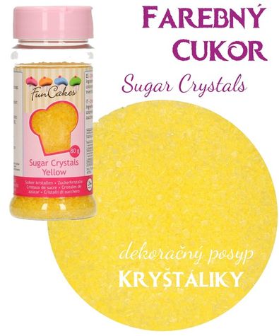 Farebný cukor (FC) - Žltý - zvýhodnené bal. 5 ks