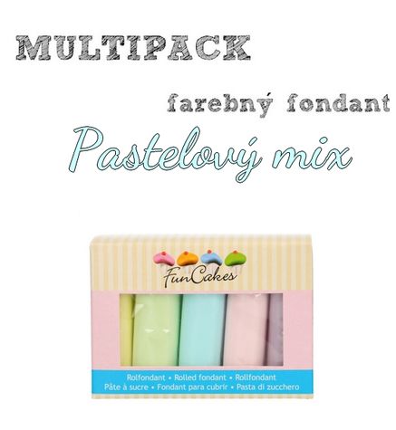 Farebný fondant Multipack - Pastelový mix
