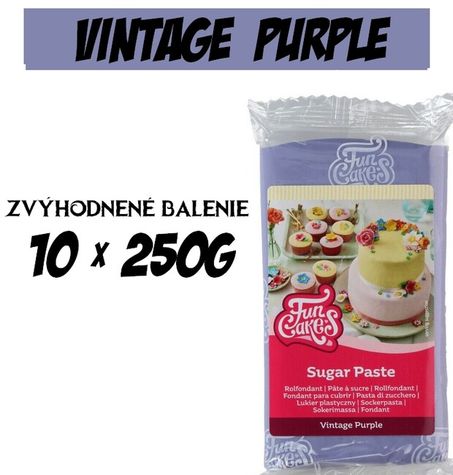 Farebný fondant Vintage Purple - zvýh. balenie 10 x 250g