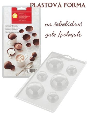 Forma na čokoládové gule / pologule (plastová)