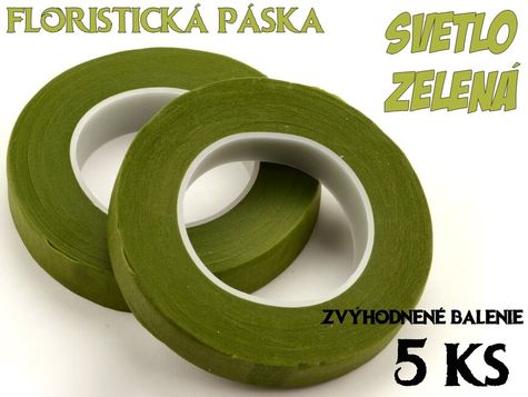 Floristická páska Svetlo Zelená - zvýh. balenie 5 ks