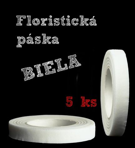 Floristická páska - VO bal. 5 ks - BIELA