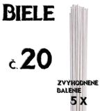 Floristické drôty - BIELE - č.20 - 5 ks