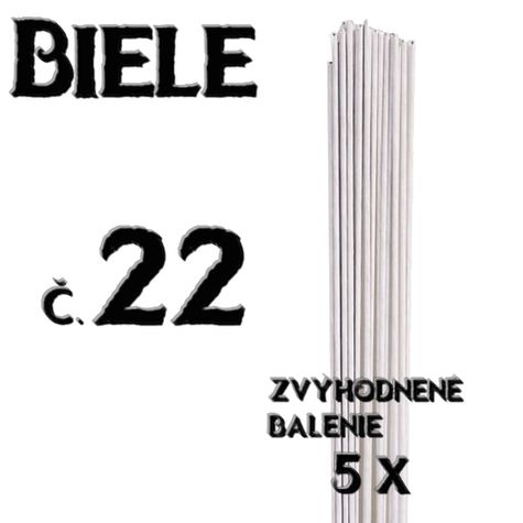 Floristické drôty - BIELE - č.22 - 5 ks
