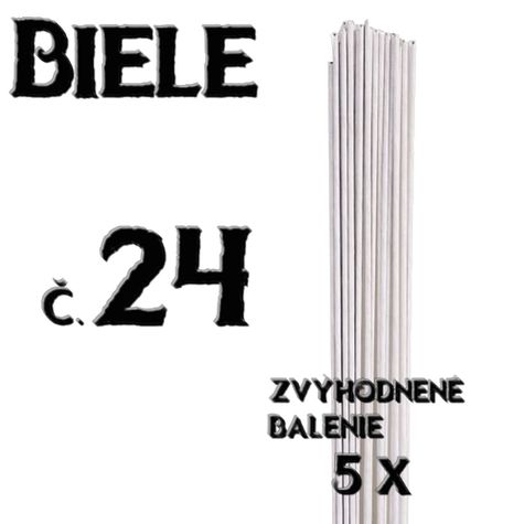 Floristické drôty - BIELE - č.24 - 5 ks