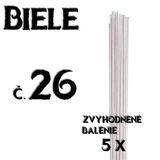 Floristické drôty - BIELE - č.26 - 5 ks