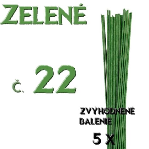 Floristické drôty - ZELENÉ- č.22 - 5 ks