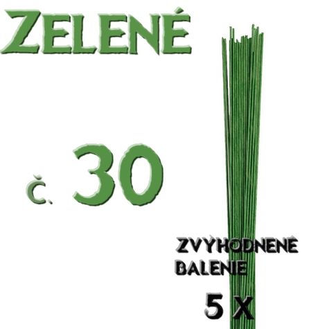 Floristické drôty - ZELENÉ- č.30 - 5 ks
