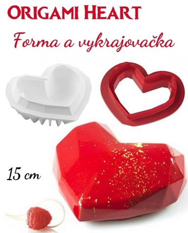 Forma 3D Srdiečko - Origami Heart