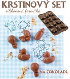 formička na čokoládové 3D dekorácie - Krstinový Set Baby