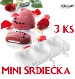 Formy na domáce nanuky - Mini Srdiečka (3 ks)