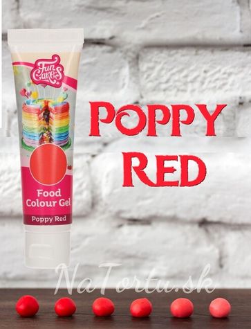FunColours gelová farba - červená Poppy Red
