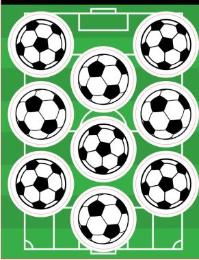 Futbalové lopty - vyrezávané z jedlého papiera
