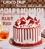 Hotová Čokoládová Poleva - Choco Drip Červená Ruby