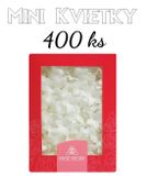 Mini kvietky - biele 400 ks