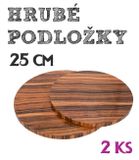Hrubé podložky - Drevo - 25cm - 2 ks