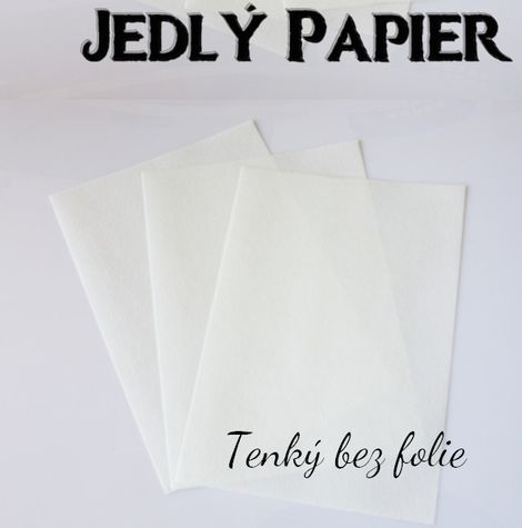 Tenký jedlý papier na tlač (bez spodnej folie)