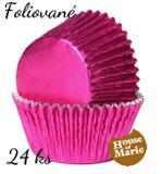 košíčky na cupcakes HoM - Foliované Magenta Pink