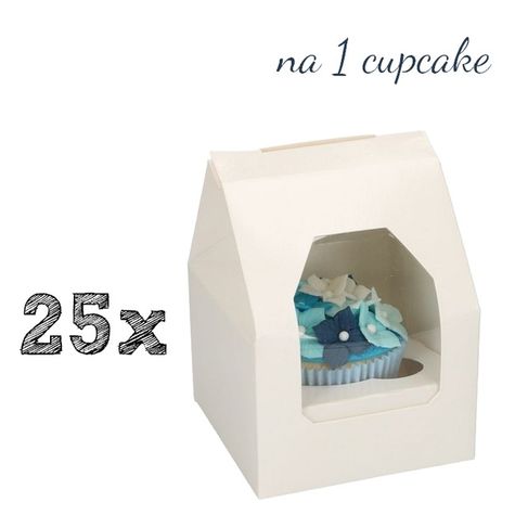 krabička na 1 cupcake alebo Mini tortičku- balenie 25 ks