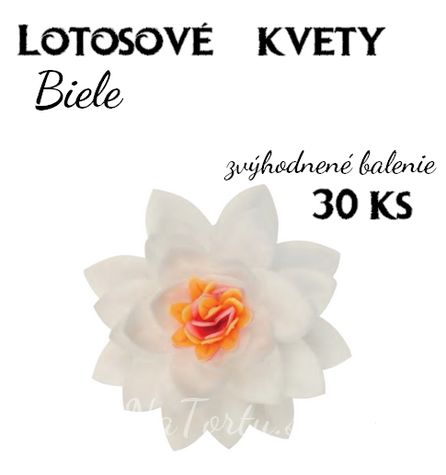 Lotosové kvety - Biele - zvýh. balenie 30 ks (2x15)
