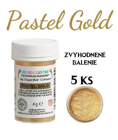 Lustre Pastel Gold - Zvýh. balenie 5 ks
