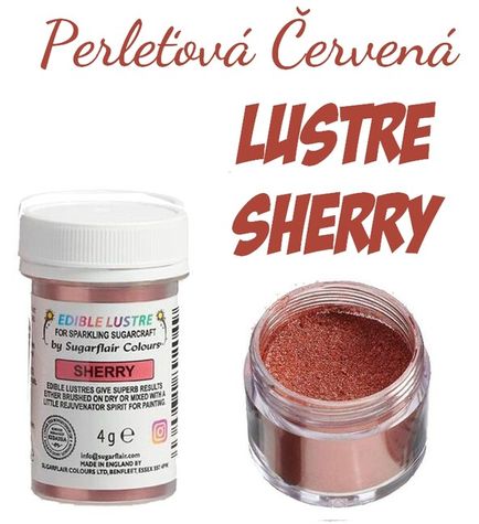 Lustre Sherry - Červená perleťová prachová farba (4g)