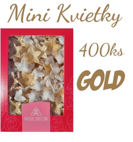 Mini kvietky - Zlatý mix 400 ks