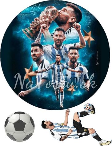 Messi - set oplátka a futbalka so siluetou