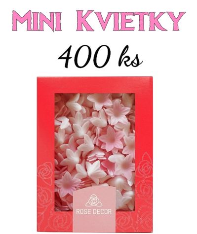 Mini kvietky - Svetlo Ružové - Tieňované - 400 ks