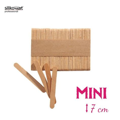 Mini nanukové drevené paličky Silikomart - 100 ks