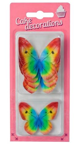 Motýle z jedlého papiera - Farebný mix - Mini balenie