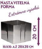 Nastaviteľná forma - Extra vysoká až 20 cm (H)