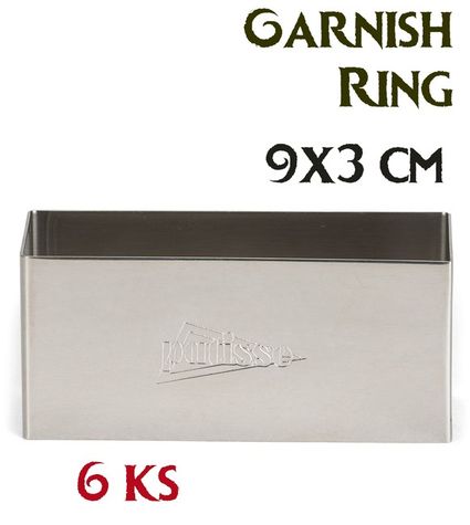 Nerezové truhličky - Garnish Ring - 9 x 3 cm (6ks)