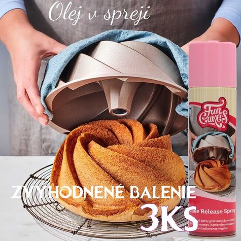 olej v spreji Funcakes Bake Release - Zvýhodnené balenie (VO) 3 ks