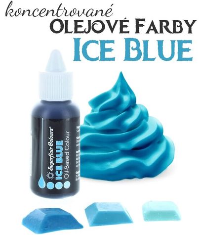 Olejová farba Sugarflair - Ice Blue (30 ml)