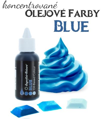Olejová farba Sugarflair - Modrá - Blue (30 ml)