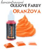 Olejová farba Sugarflair - oranžová (30 ml)