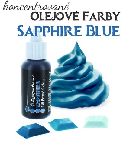 Olejová farba Sugarflair - modrá Sapphire (30 ml)