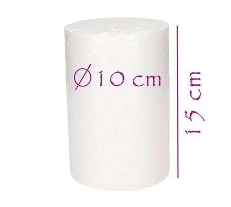 polystyrénová maketa - priemer 10cm /vyška 15cm
