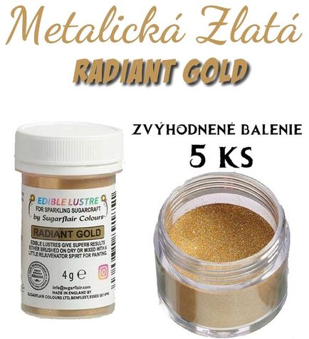 Prach. farba SF Radiant Gold - Zvýh. balenie 5 ks