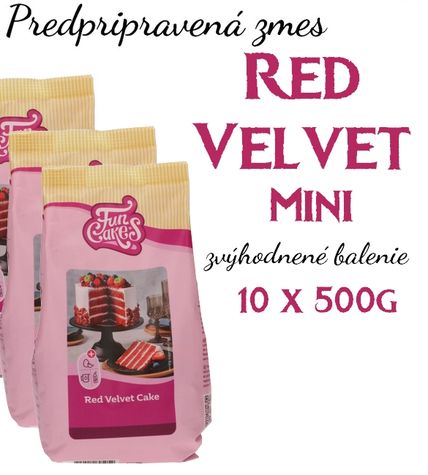 Red Velvet piškota - Mini vrecká - VO bal. 10 x 500g