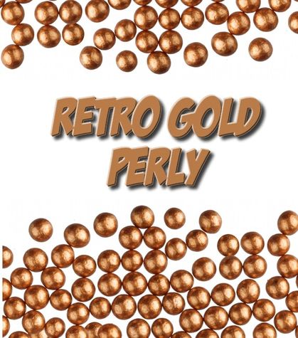 Retro Gold Pearls - tmavo zlaté perličky 4mm