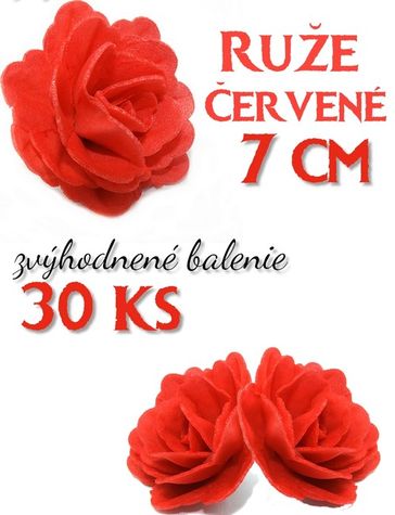 Ruže - Červené veľké - 30 ks (VO bal. 2x15)