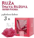Ruže maxi 12,5 cm - tmavá ružová- výhodné balenie 3 ks